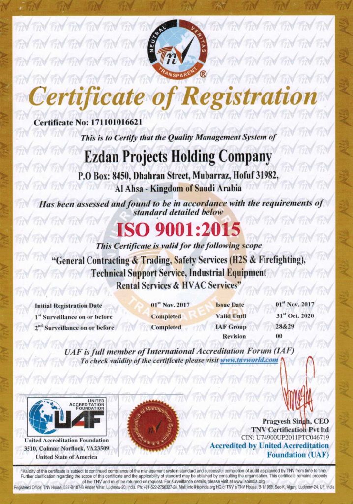 Certification – Ezdan Group